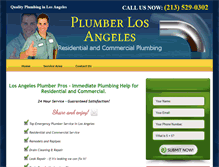 Tablet Screenshot of californiaplumberco.com